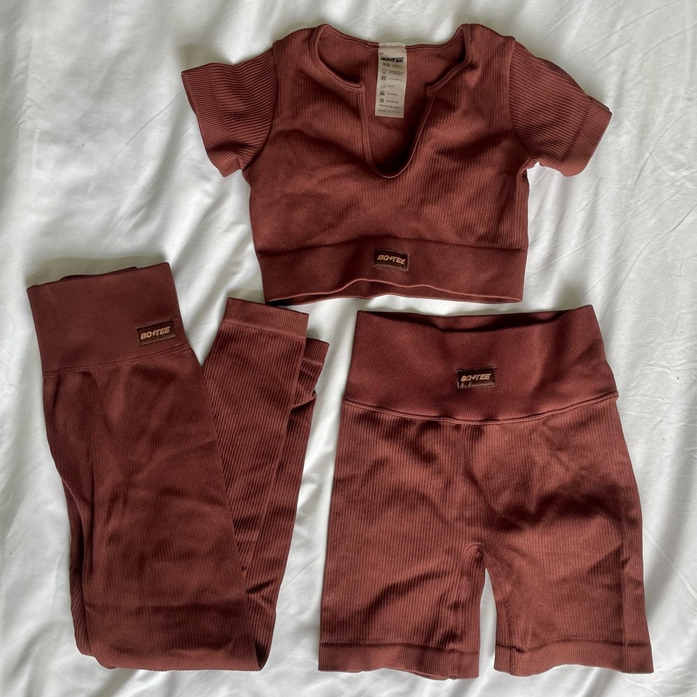 3 Piece Bo and Tee Workout set
